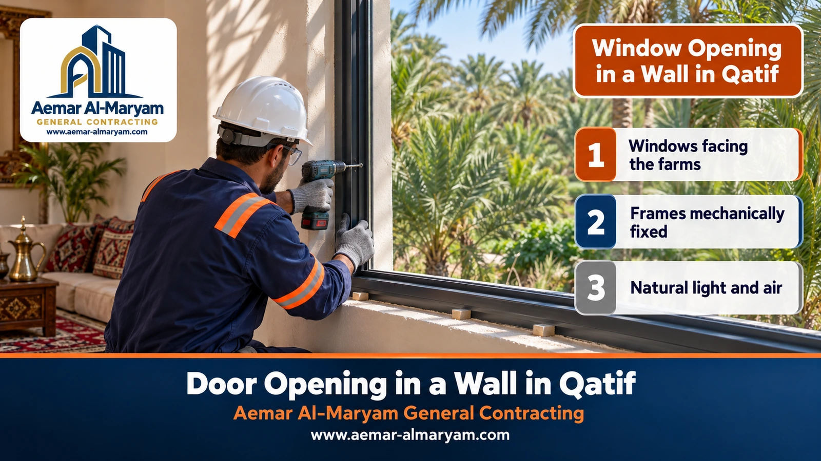 Window Opening in a Wall in Qatif