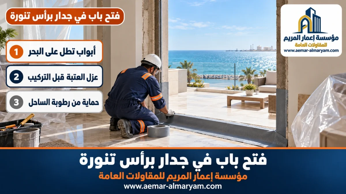 فتح باب في جدار براس تنورة