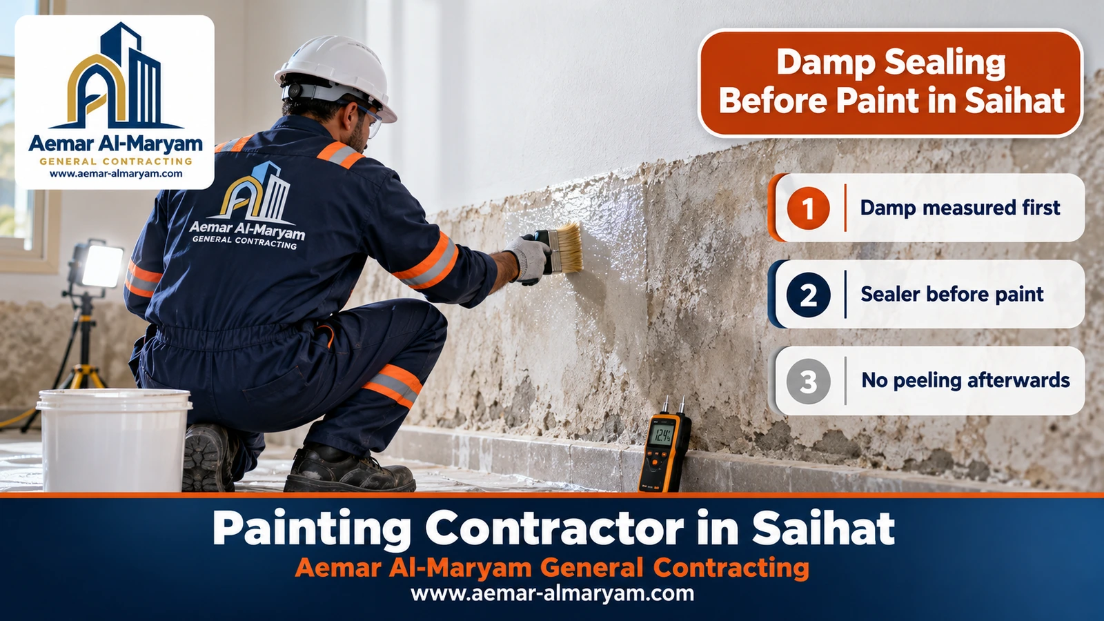 Damp Sealing Before Paint in Saihat