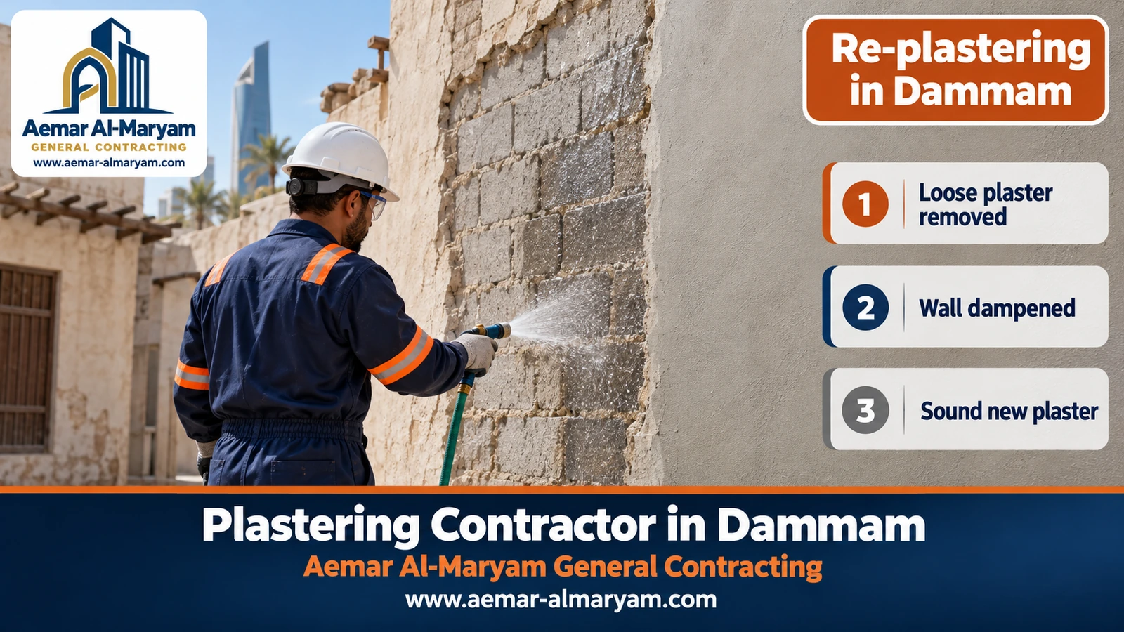 Re-plastering in Dammam