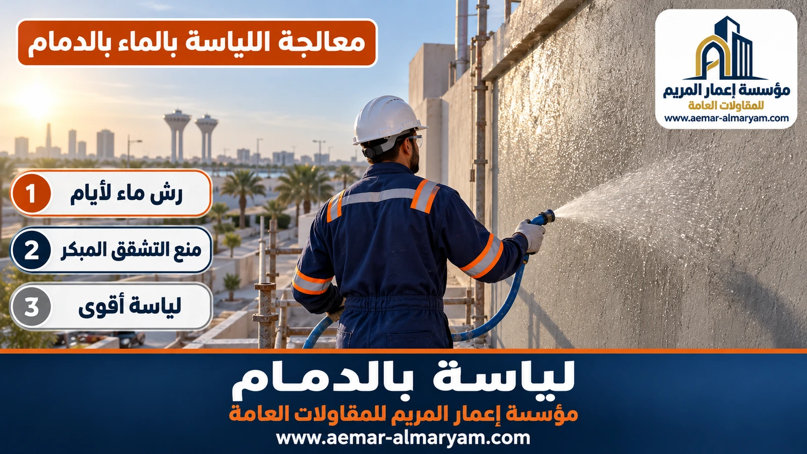 معالجة اللياسة بالماء بالدمام