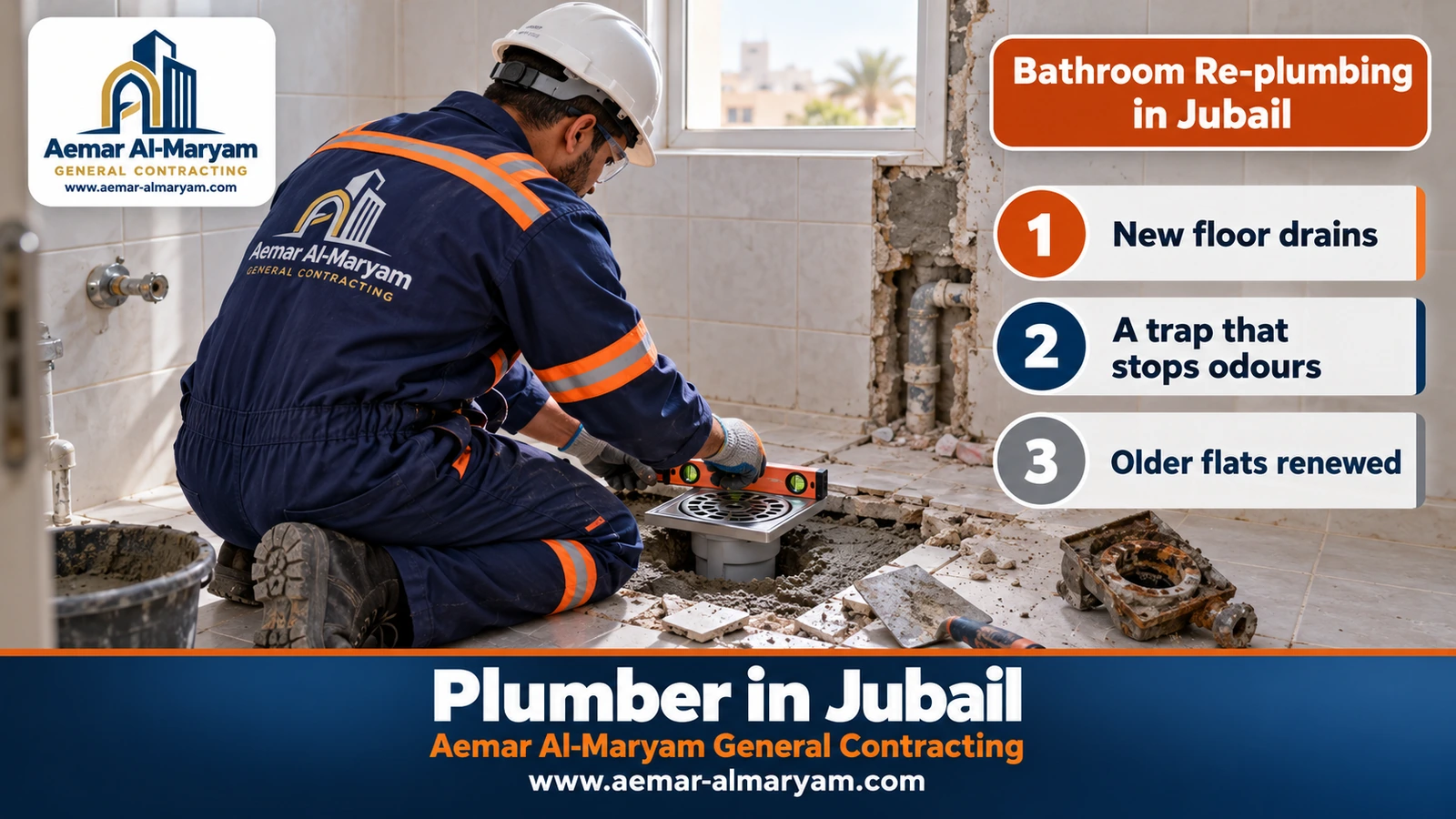 Bathroom Re-plumbing in Jubail