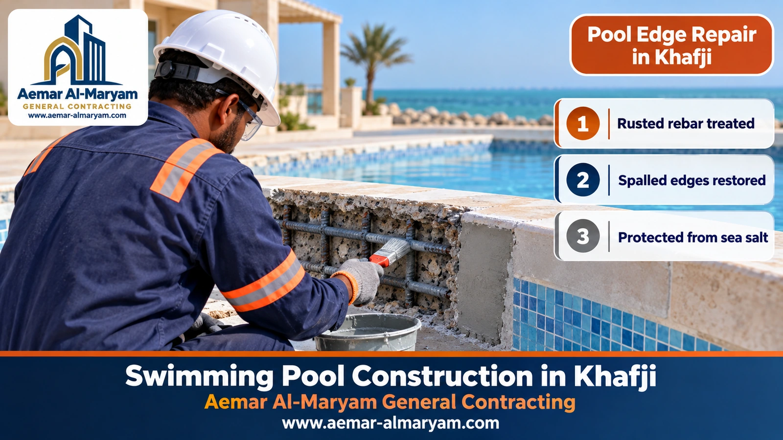 Pool Edge Repair in Khafji