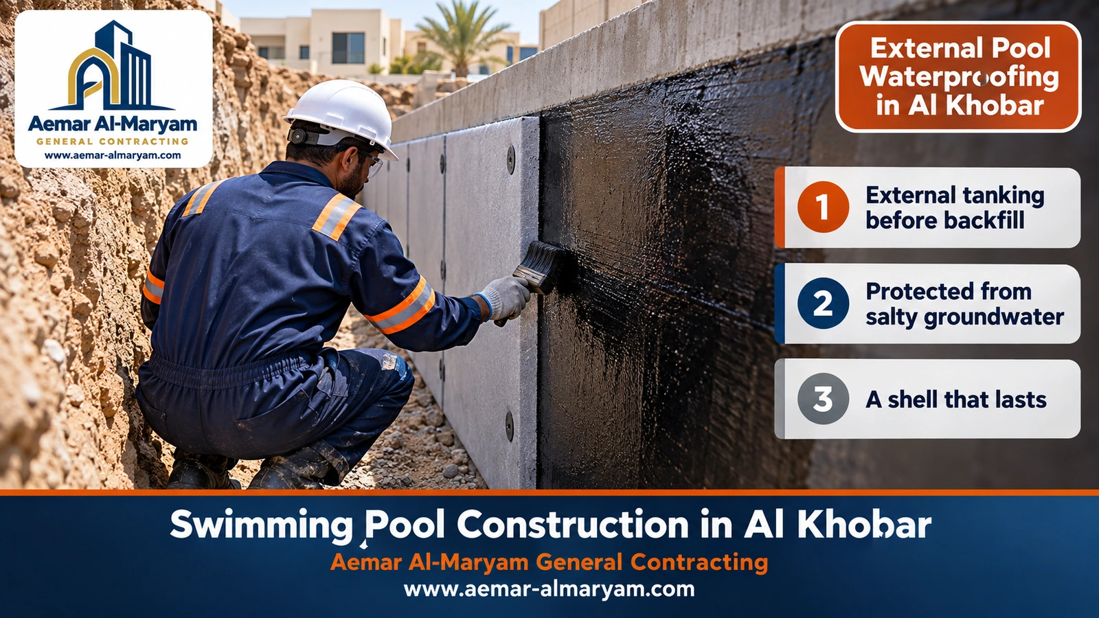 External Pool Waterproofing in Al Khobar