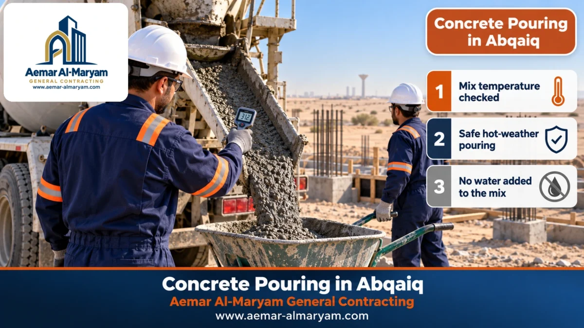 Concrete Pouring in Abqaiq