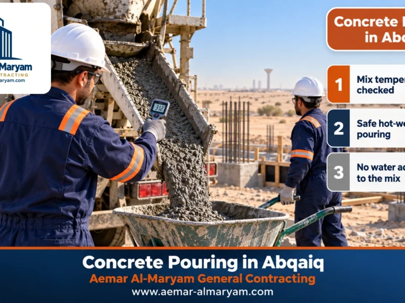 Concrete Pouring in Abqaiq