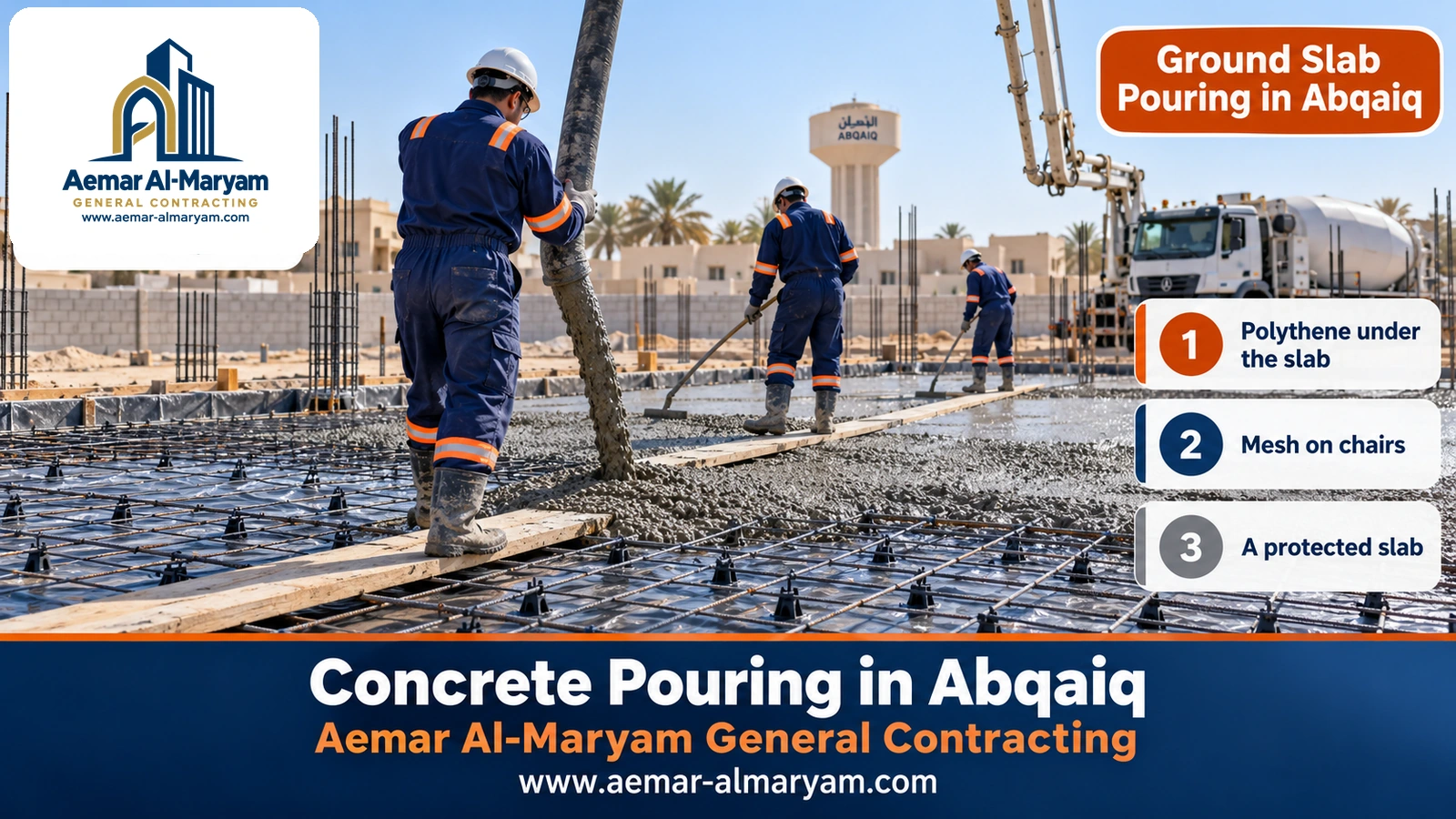 Ground Slab Pouring in Abqaiq