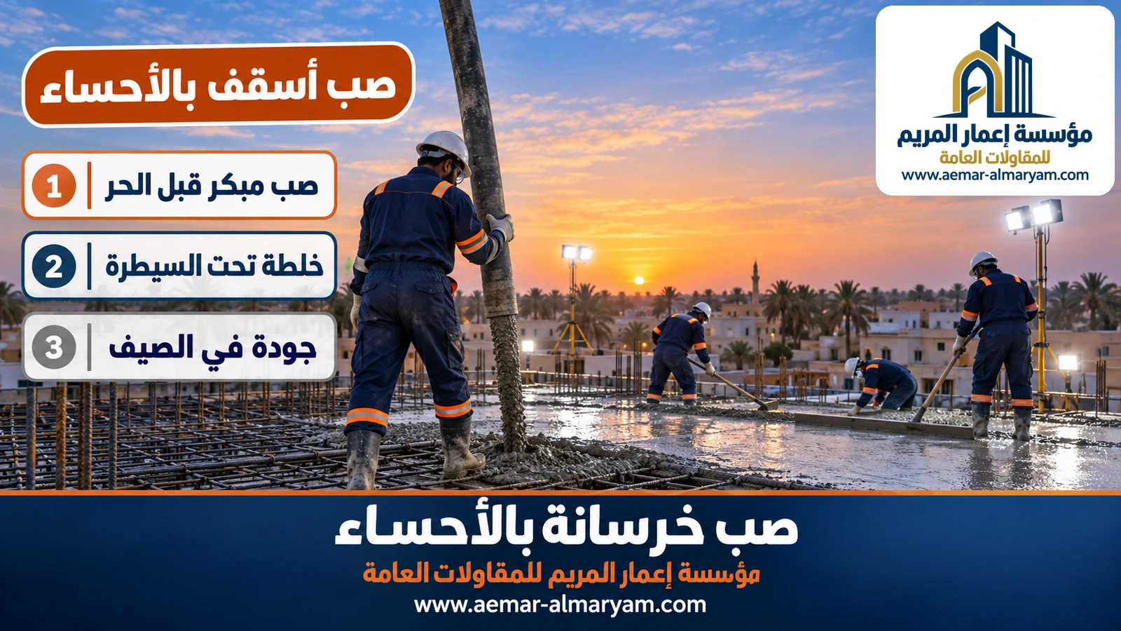 صب أسقف بالأحساء
