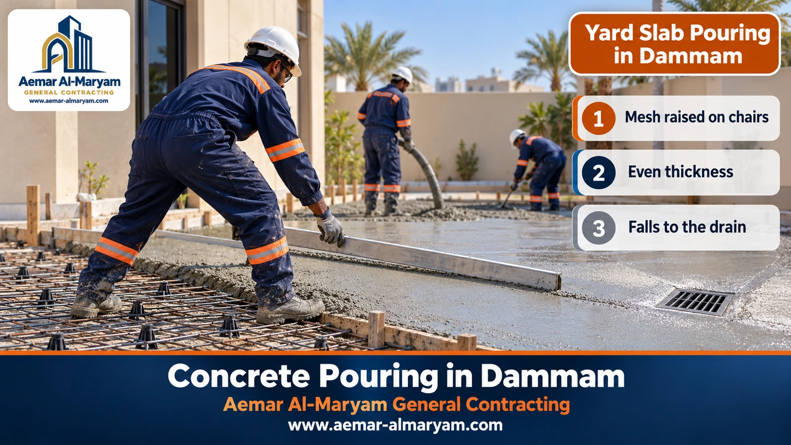 Yard Slab Pouring in Dammam