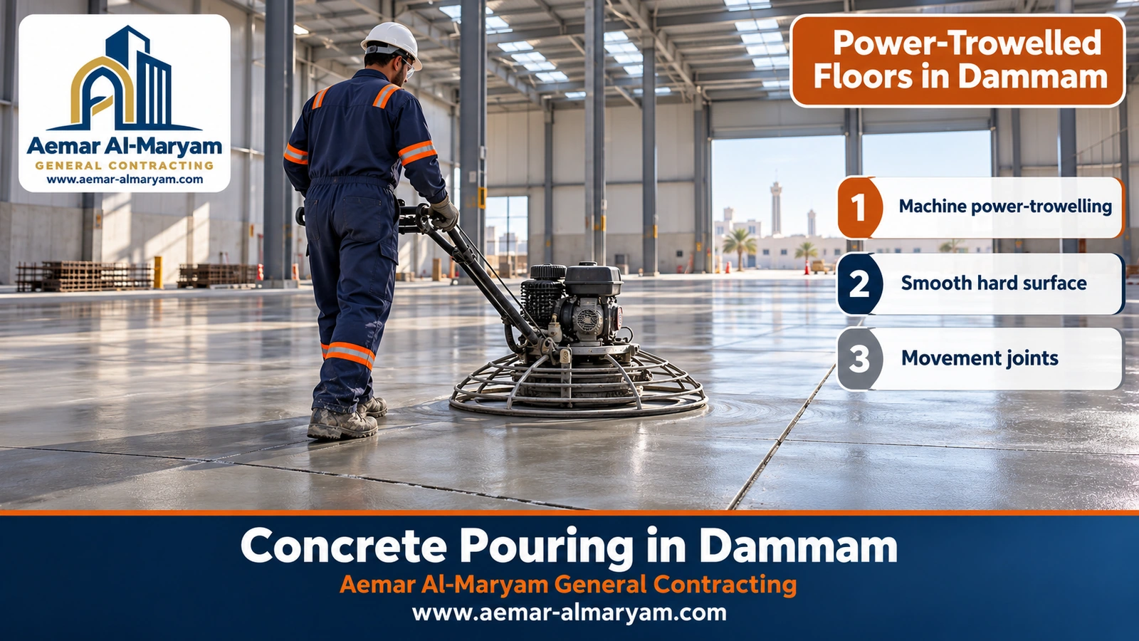 Power-Trowelled Floors in Dammam