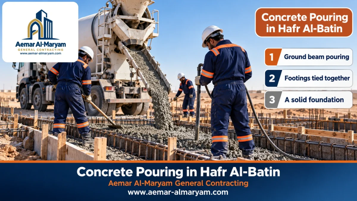 Concrete Pouring in Hafr Al-Batin