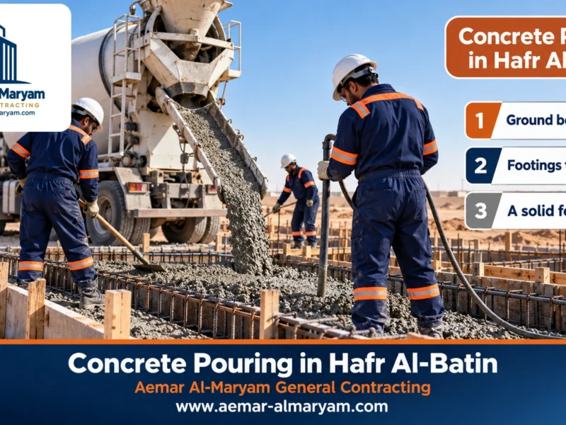 Concrete Pouring in Hafr Al-Batin