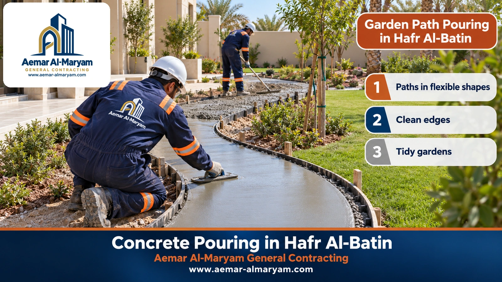 Garden Path Pouring in Hafr Al-Batin
