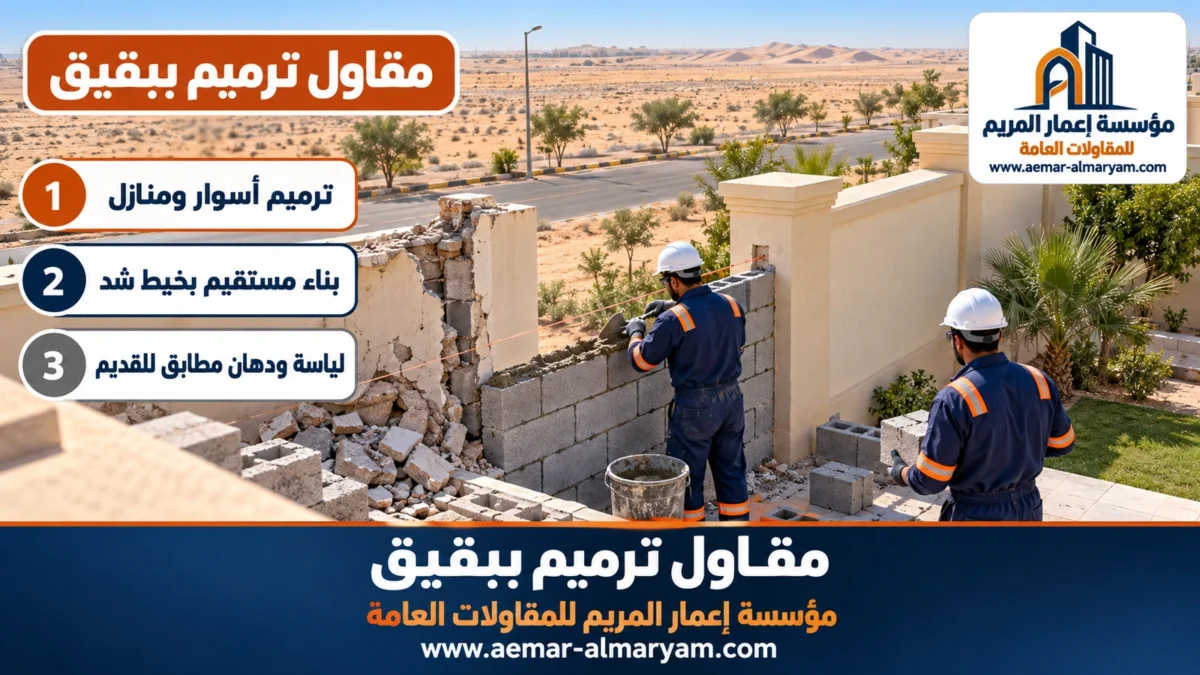 مقاول ترميم ببقيق