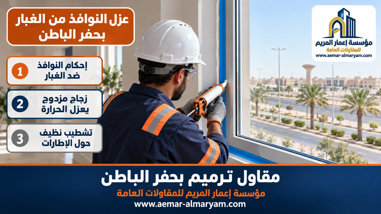 عزل النوافذ من الغبار بحفر الباطن