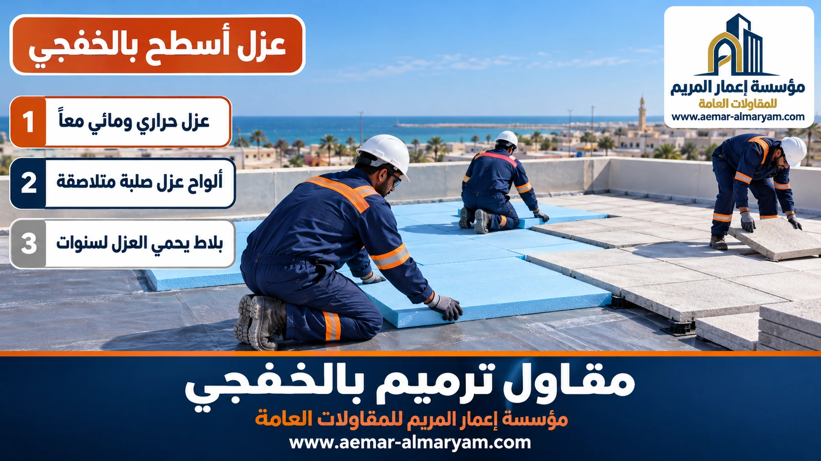 عزل أسطح بالخفجي بألواح عزل حراري