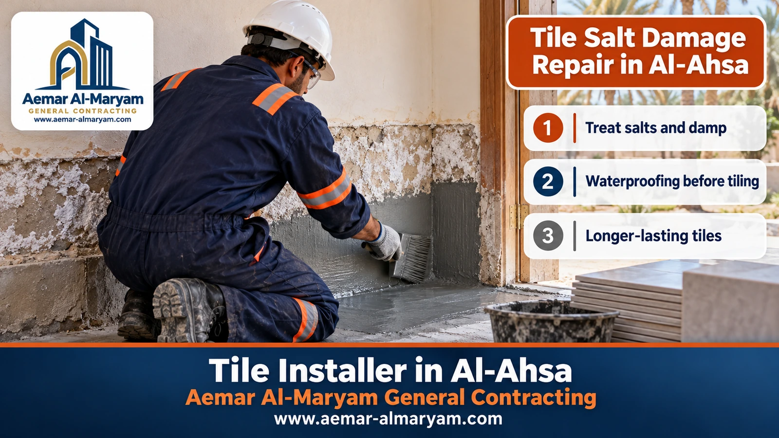 Tile Salt Damage Repair in Al-Ahsa