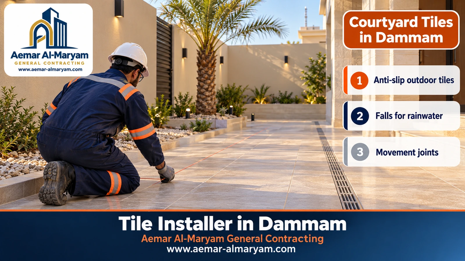 Courtyard Tiles in Dammam