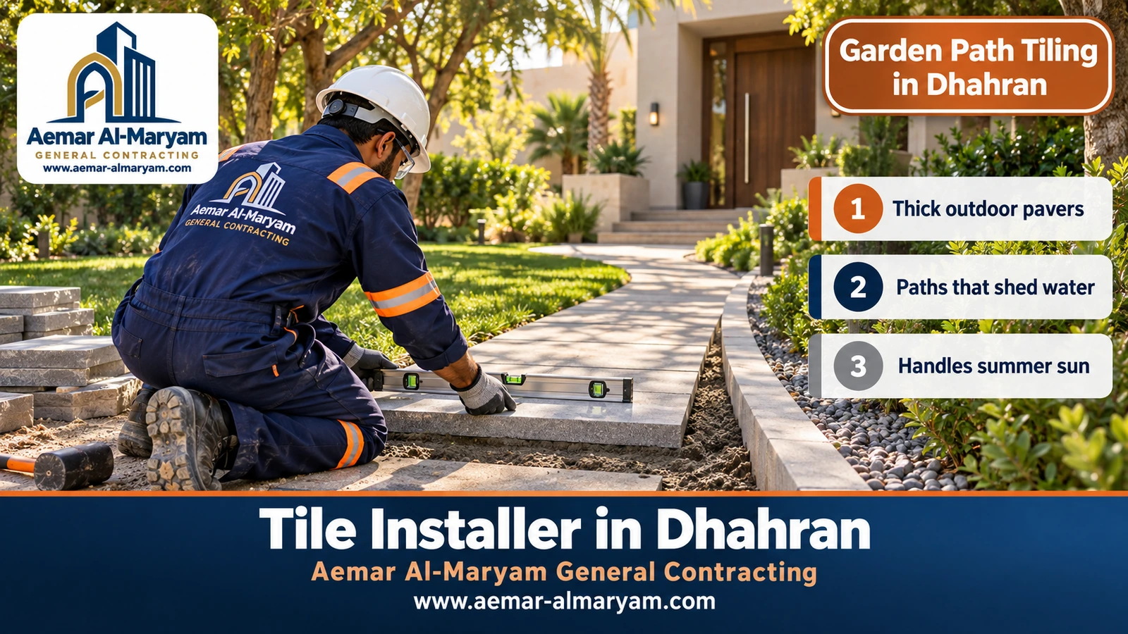 Garden Path Tiling in Dhahran