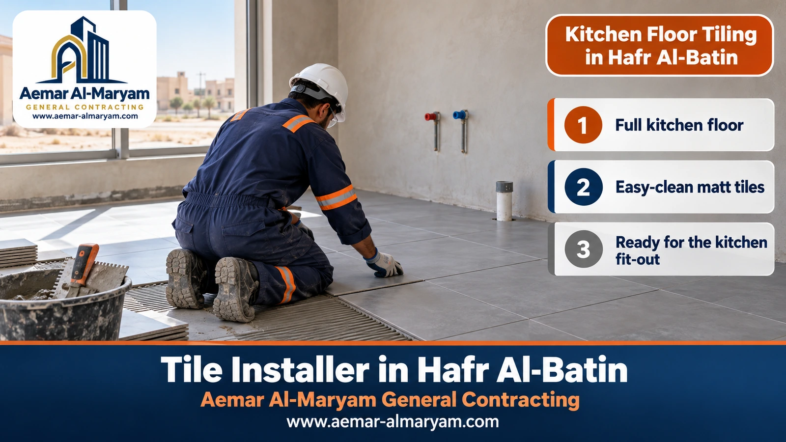 Kitchen Floor Tiling in Hafr Al-Batin
