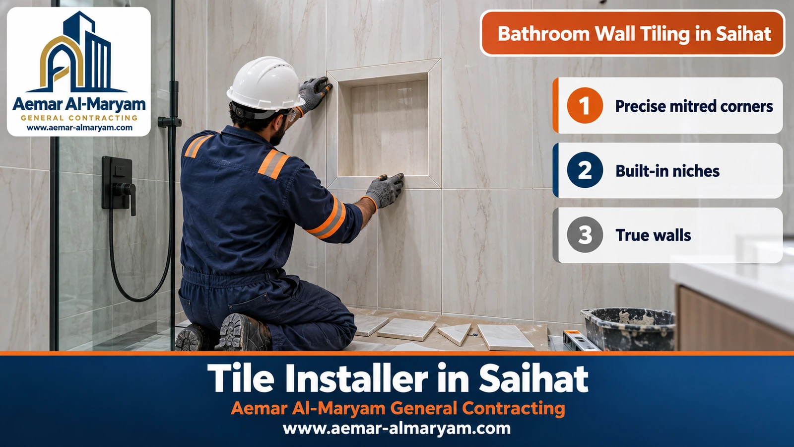 Bathroom Wall Tiling in Saihat